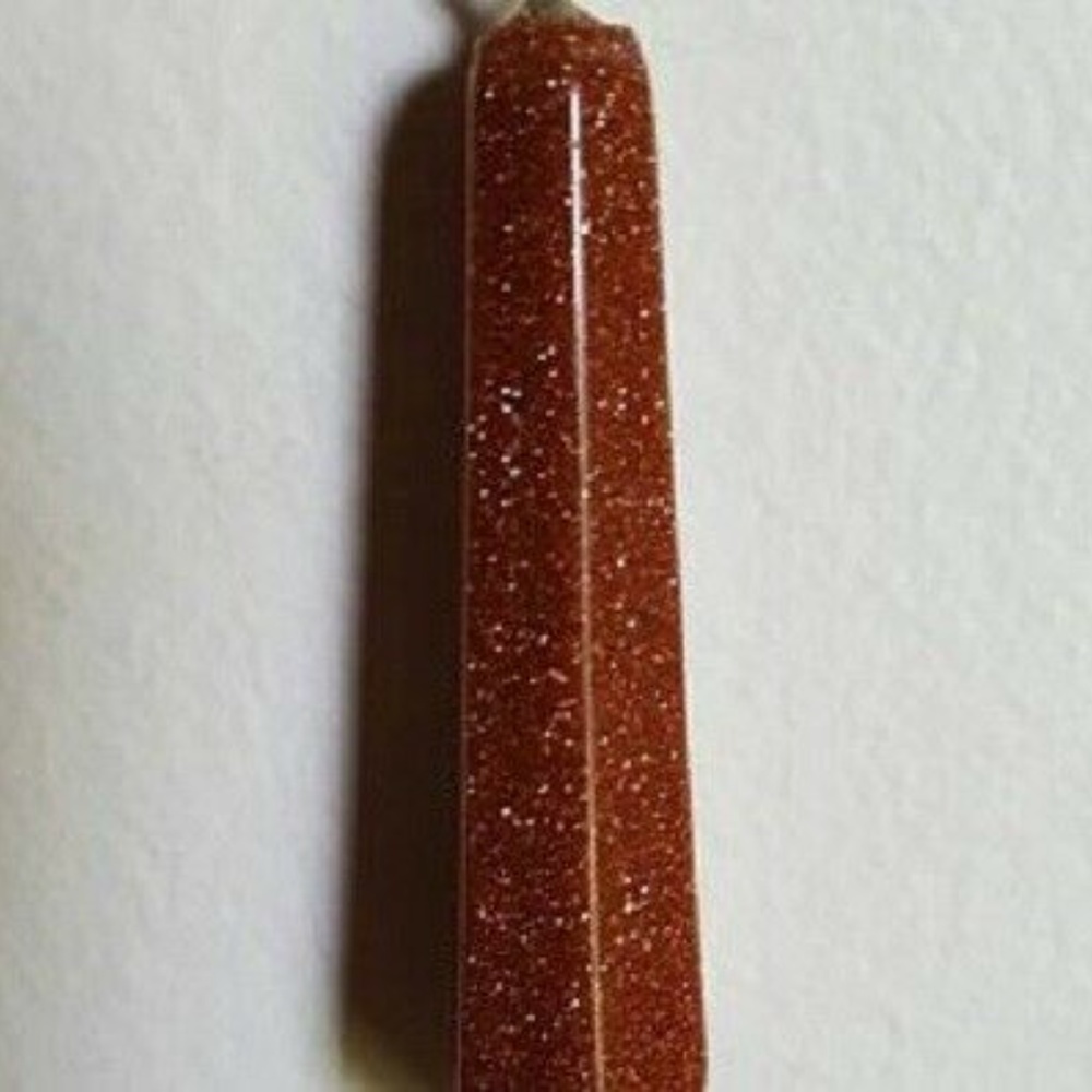 Genuine GoldStone Pendulum Pendant Necklace
